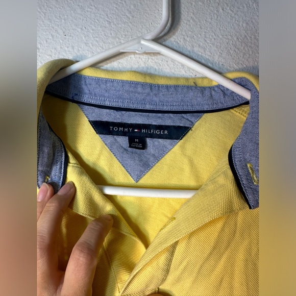 Pastel yellow Tommy hilfigher men polo shirt size medium - Picture 13 of 13